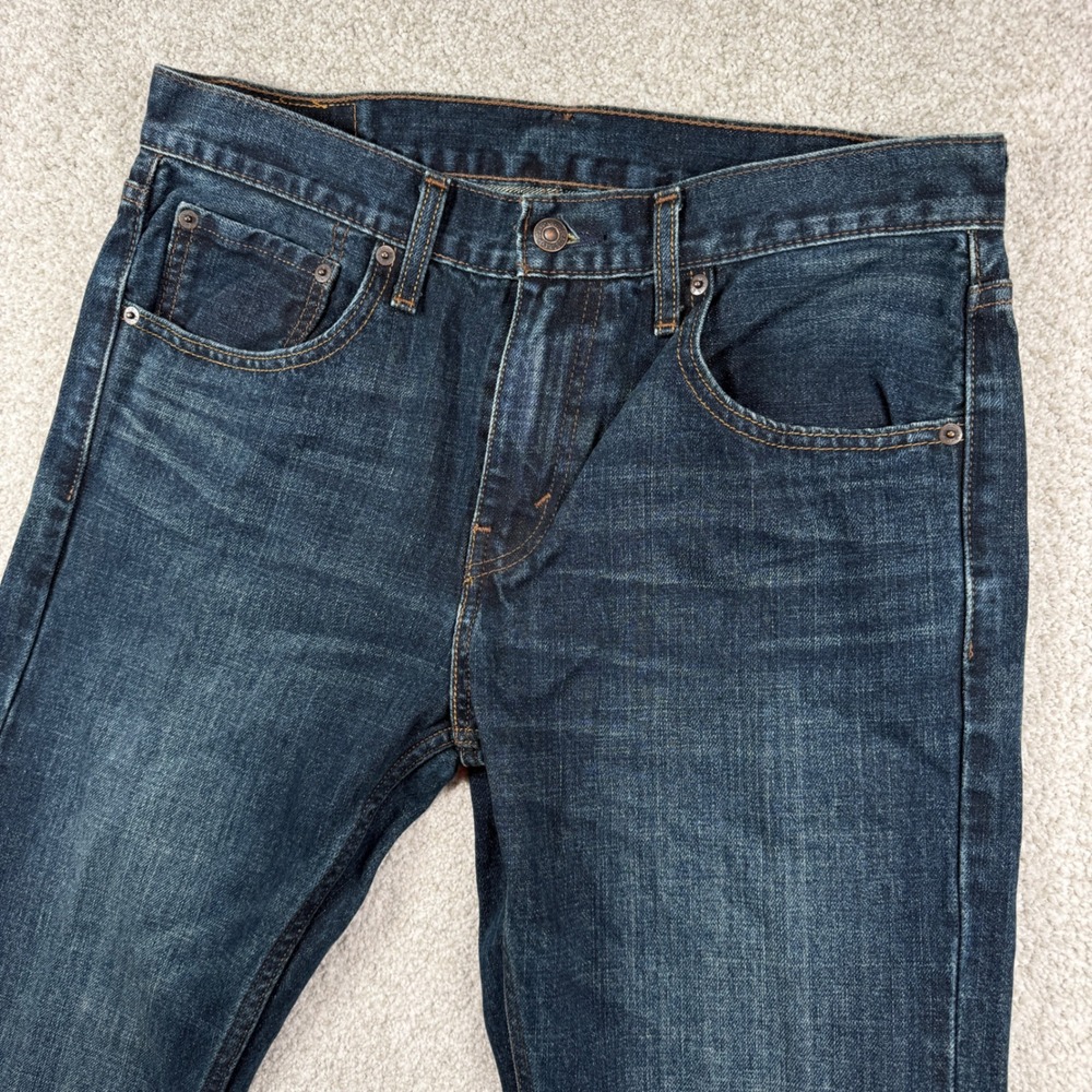 Levi's 527 Slim Bootcut Jeans Mens 32x34 Dark Wash Denim Whiskered